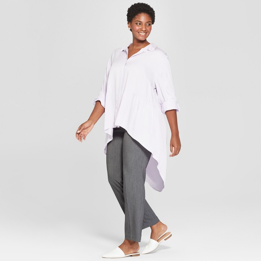 3/$15  NWT AVA & VIV Lilac No Gap High Low Tunic M